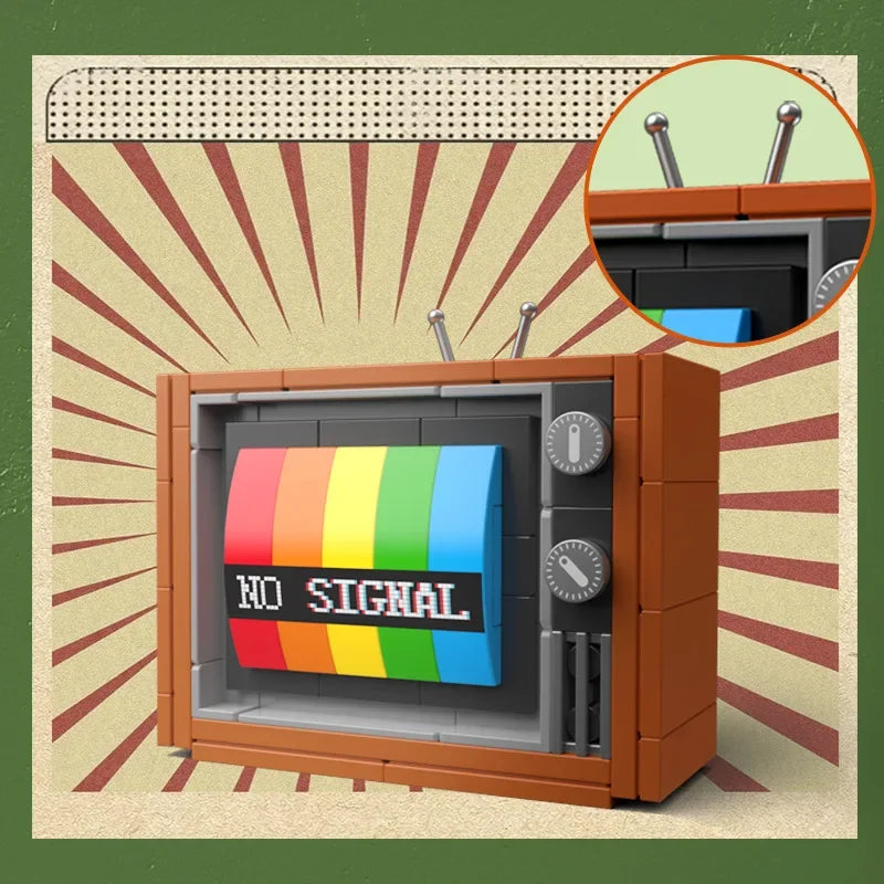 Retro Building Blocks Set – DIY Vintage Appliance Models