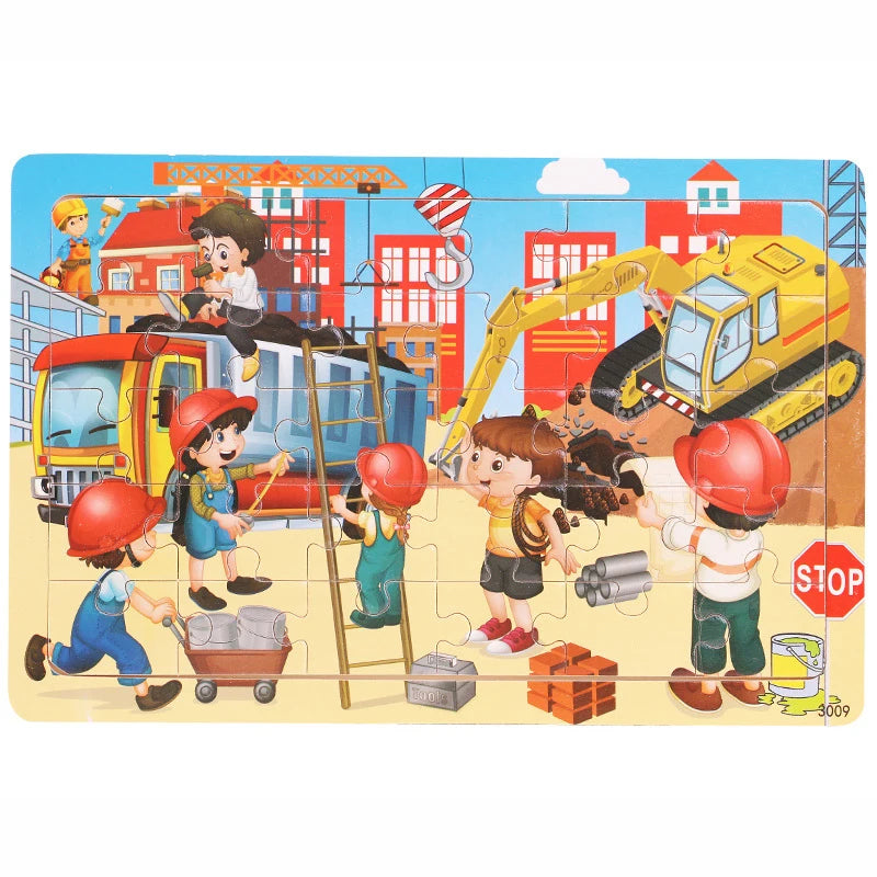 Wooden Jigsaw Puzzle – 30-Piece Animal Toy