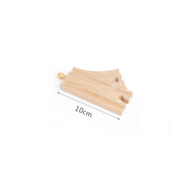 Wooden Train Track Toys Railway Rails Accessories Fit Thomas Train Road Connector Wood Railway Bridge Children Birthday Gifts