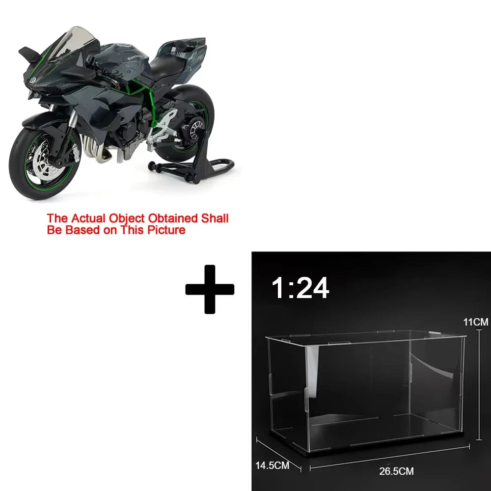1:12 S1000RR Model Motorcycles Kawazaki NINJA H2R Toys Alloy Diecast Sound Light Shock Absorption Simulation Motorcycle Boy Gift