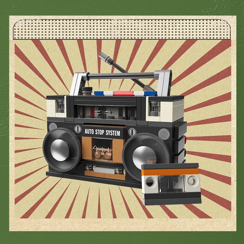 Retro Building Blocks Set – DIY Vintage Appliance Models