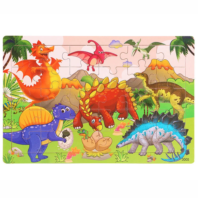 Wooden Jigsaw Puzzle – 30-Piece Animal Toy