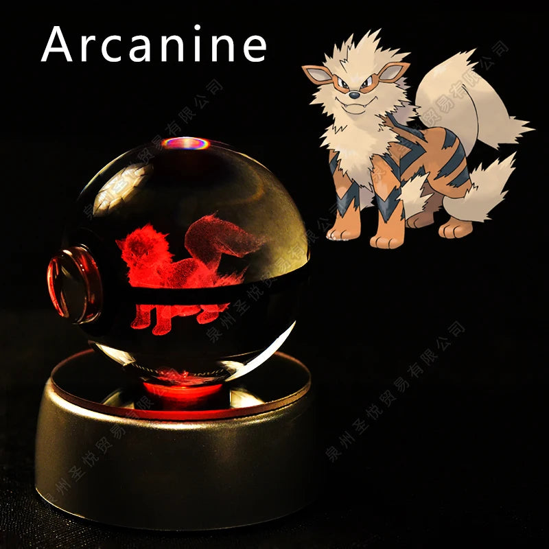 3D Crystal Ball Night Light – LED Glass Decorative Lamp