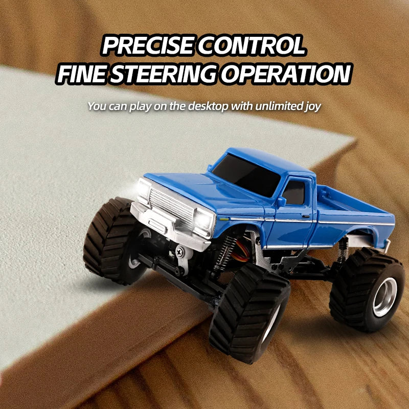 Mini RC Crawler Car 4WD Off-Road with Lights, Remote Control
