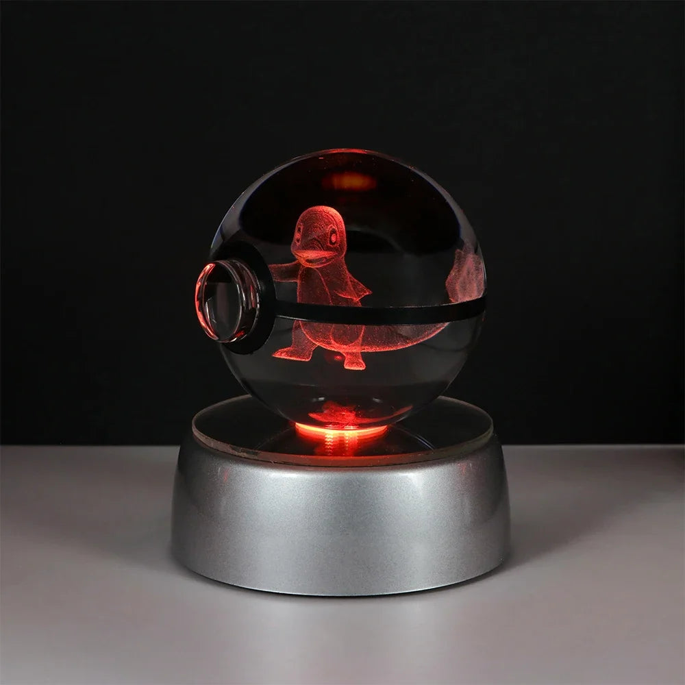 3D Crystal Ball Night Light – LED Decorative Display Lamp