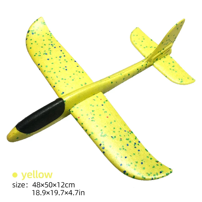 50/33CM Big Foam Plane Glider Hand Throw Airplane LED Inertial EPP Bubble Planes Outdoor Launch Kids Toys for Children Boys Gift