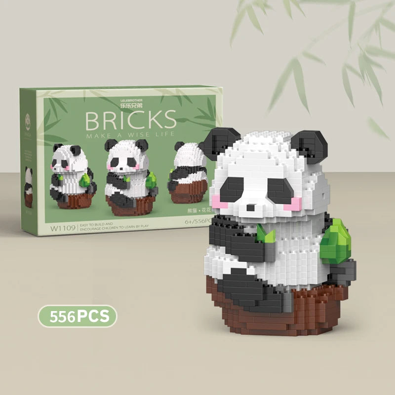 Panda Building Blocks – Mini Animal DIY Set
