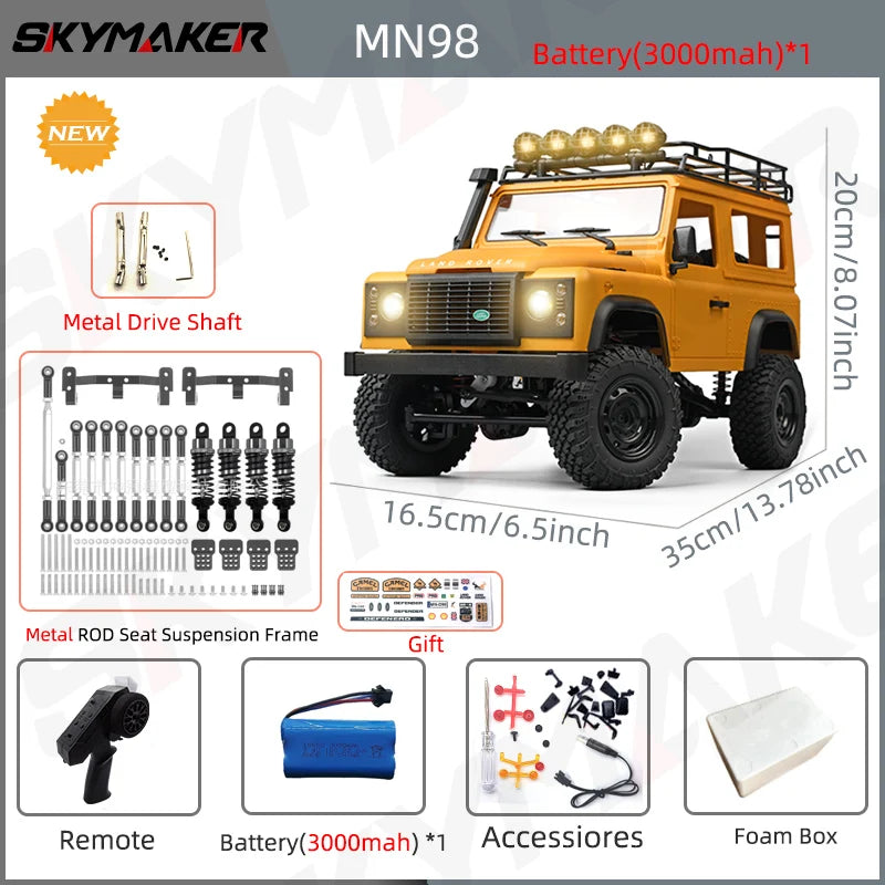 Remote Control Rock Crawler 1:12 4WD Off-Road RC Truck