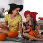 Halloween Witch Hat Long Point Hat Knitted Cap for Women Halloween Party Hat Magical Hat Festival Party Cosplay Decoration