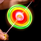 Luminous Flywheel Toy, LED Pull Rope Flashing Spinner for Kids
