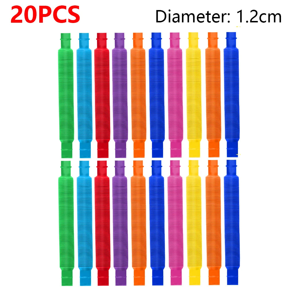 Telescopic Pop Tubes – Colorful Sensory Stretch Fidget Toys