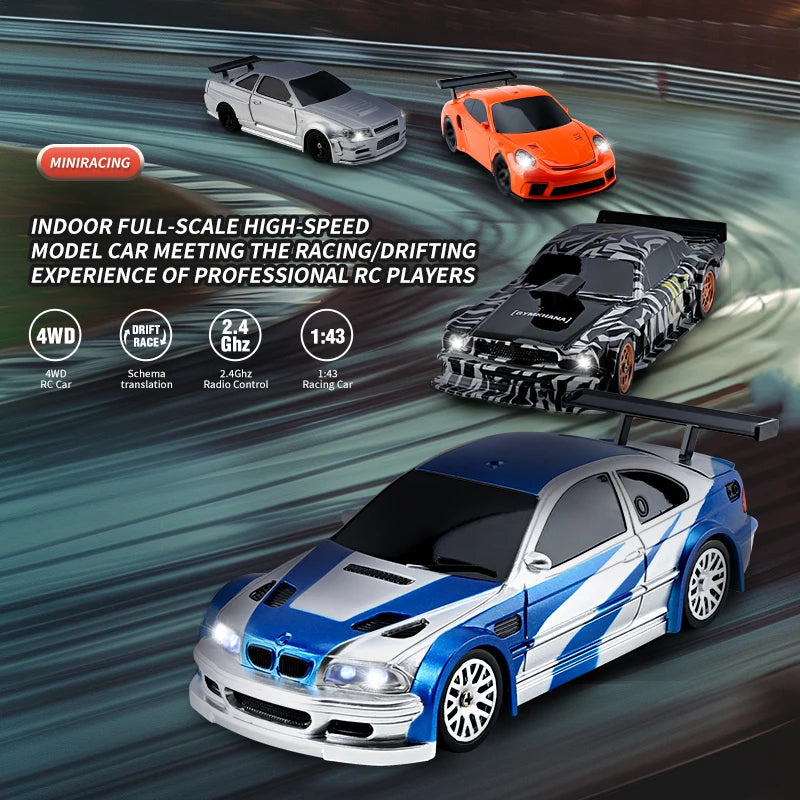 1:43 RC Drift Car 4WD with Gyro & 2.4GHz Control