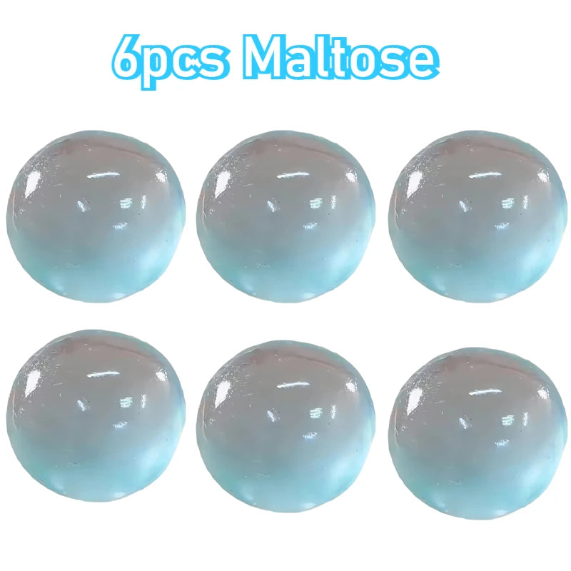 Blue Maltose Squishy Toy – Transparent Mochi Fidget Ball