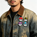 4pcs Poké Ball Enamel Pin Set Classic, Master, Ultra & Great Ball Brooch Badges for Fans, Cosplay & Daily Decoration