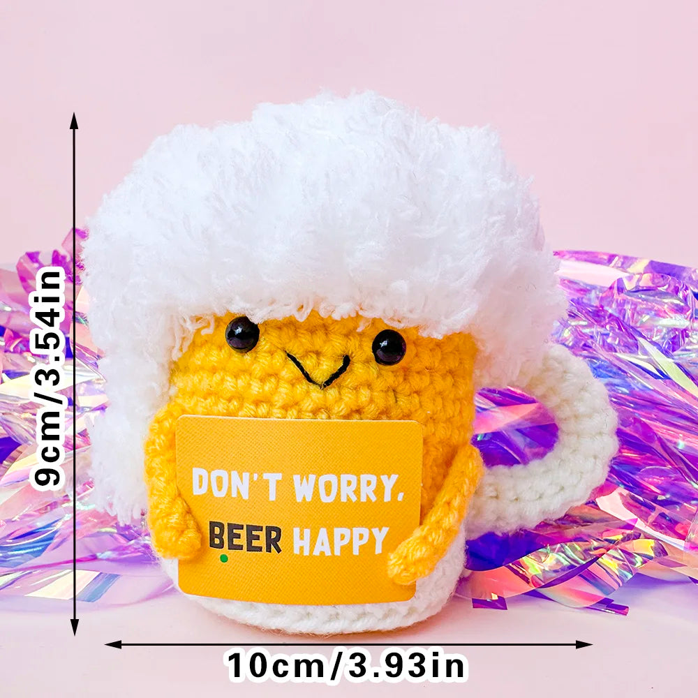 Custom Crochet Dolls Handmade Pocket Hug Animal Positive Plant Bespoke Unique Knitted Doll Plush Toy Gift for The One I Love