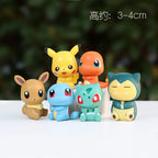 6Pcs Pokemon Figure Pikachu Charmander Squirtle Anime Cartoon Doll Toys for Adults Action Figure Toy