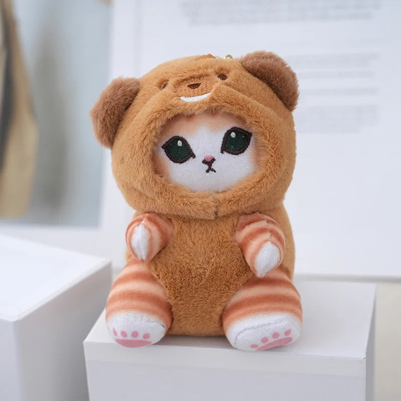 12cm Anime Mofusand Plush Keychain Pendant Bag Pendant Cartoon Cute Little Raccoon Squirrel Panda Plush Doll Sofa Ornaments Gift