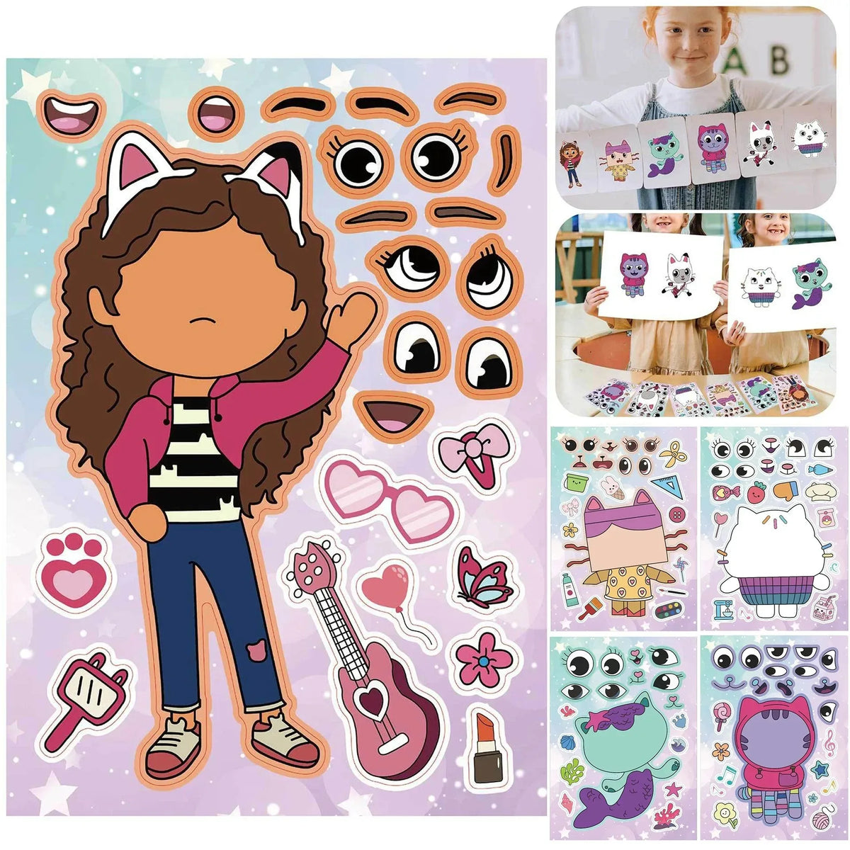 Cartoon Stickers – Waterproof DIY Graffiti Sheets for Kids