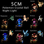 3D Crystal Ball Night Light – LED Glass Decorative Lamp