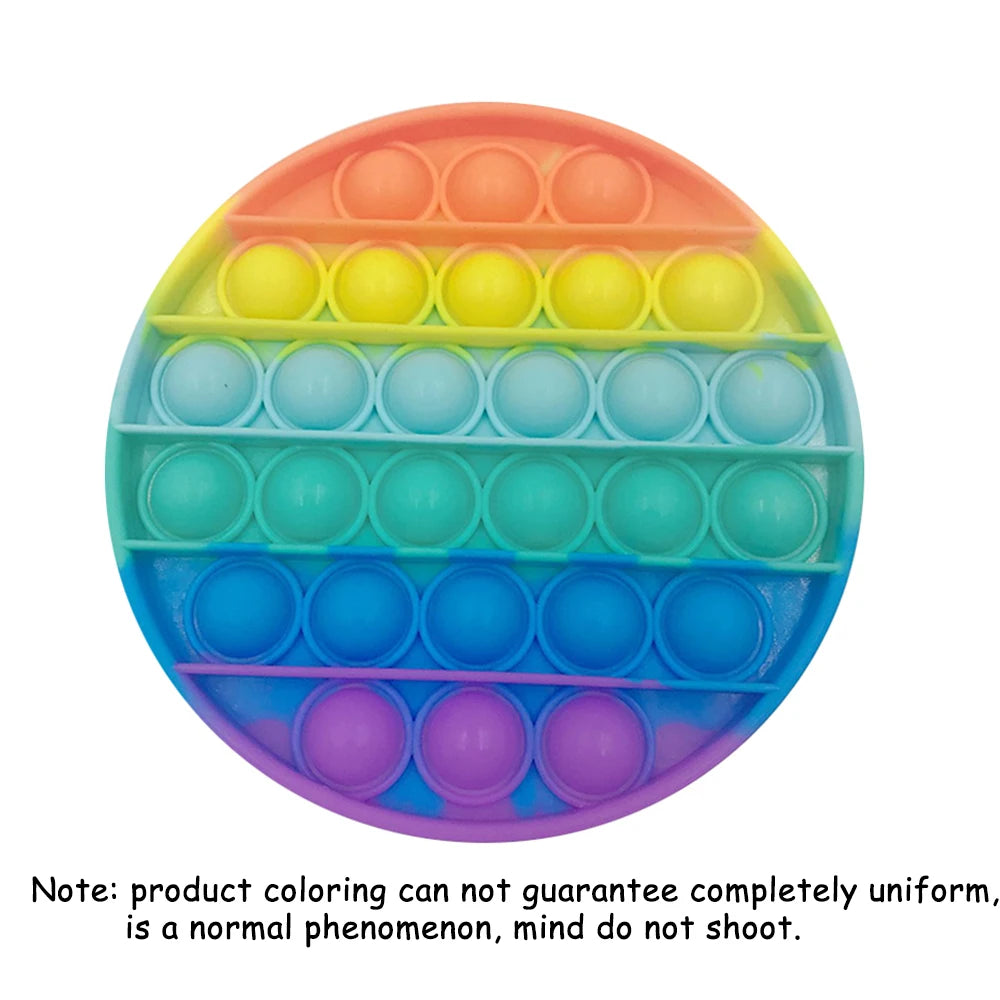 Push Pop Fidget Toy – Rainbow Bubble Sensory Stress Relief Game