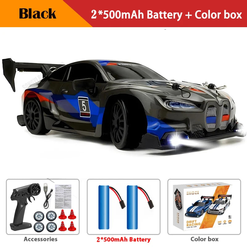 RC Drift Car 4WD Remote Control Car with LED Lights, 2.4GHz
