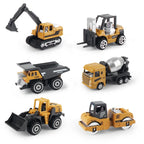 Construction Toy Vehicles – 6-Piece Diecast Truck Set