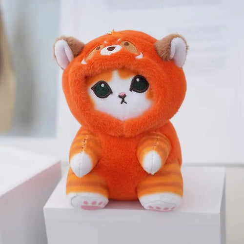 12cm Anime Mofusand Plush Keychain Pendant Bag Pendant Cartoon Cute Little Raccoon Squirrel Panda Plush Doll Sofa Ornaments Gift