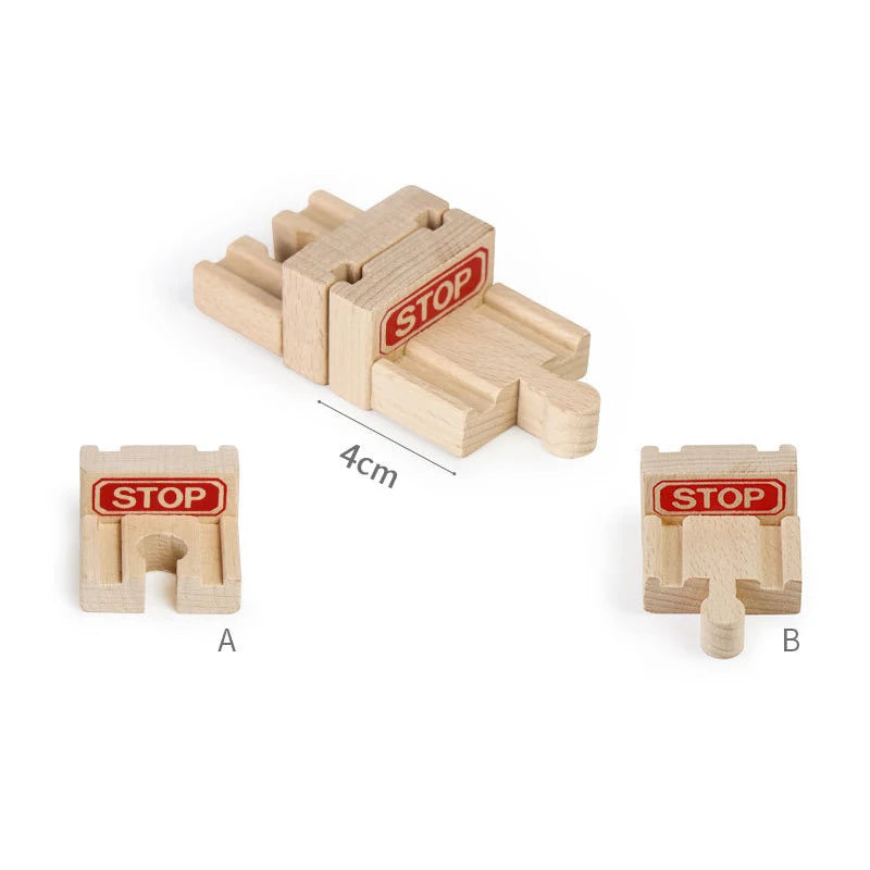 Wooden Train Track Toys Railway Rails Accessories Fit Thomas Train Road Connector Wood Railway Bridge Children Birthday Gifts