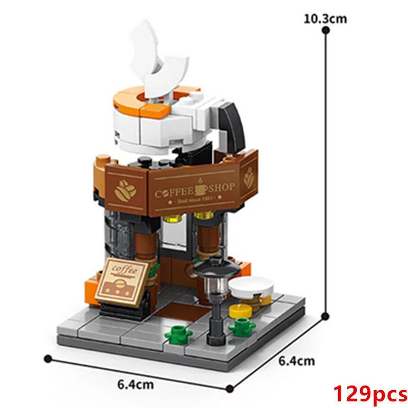 Mini Restaurant Building Blocks – Café & Food Store Kit