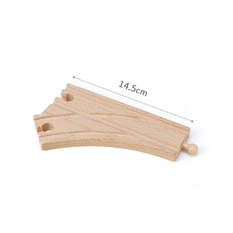 Wooden Train Track Toys Railway Rails Accessories Fit Thomas Train Road Connector Wood Railway Bridge Children Birthday Gifts