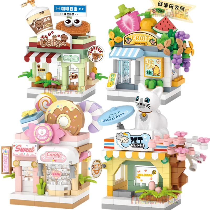 Mini Restaurant Building Blocks – Café & Food Store Kit