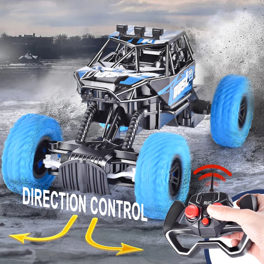 Remote Control Car for Kids with Flashing Lights & Off-Road Wheels
