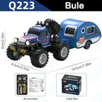 Mini RC Truck 1:64 with Trailer All-Terrain Remote Control