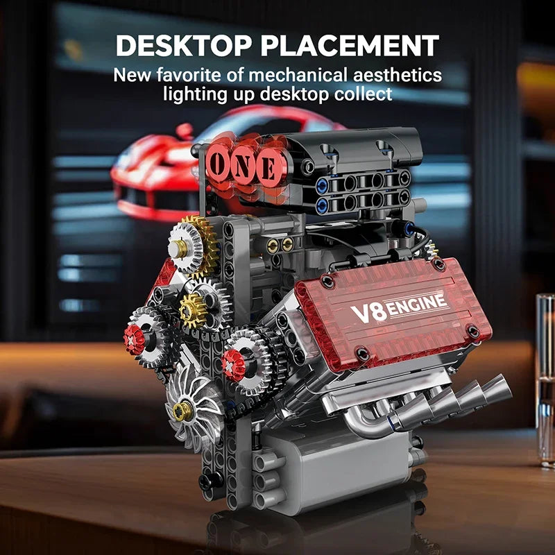 V8 Engine Building Blocks – Mechanical Model Construction Kit