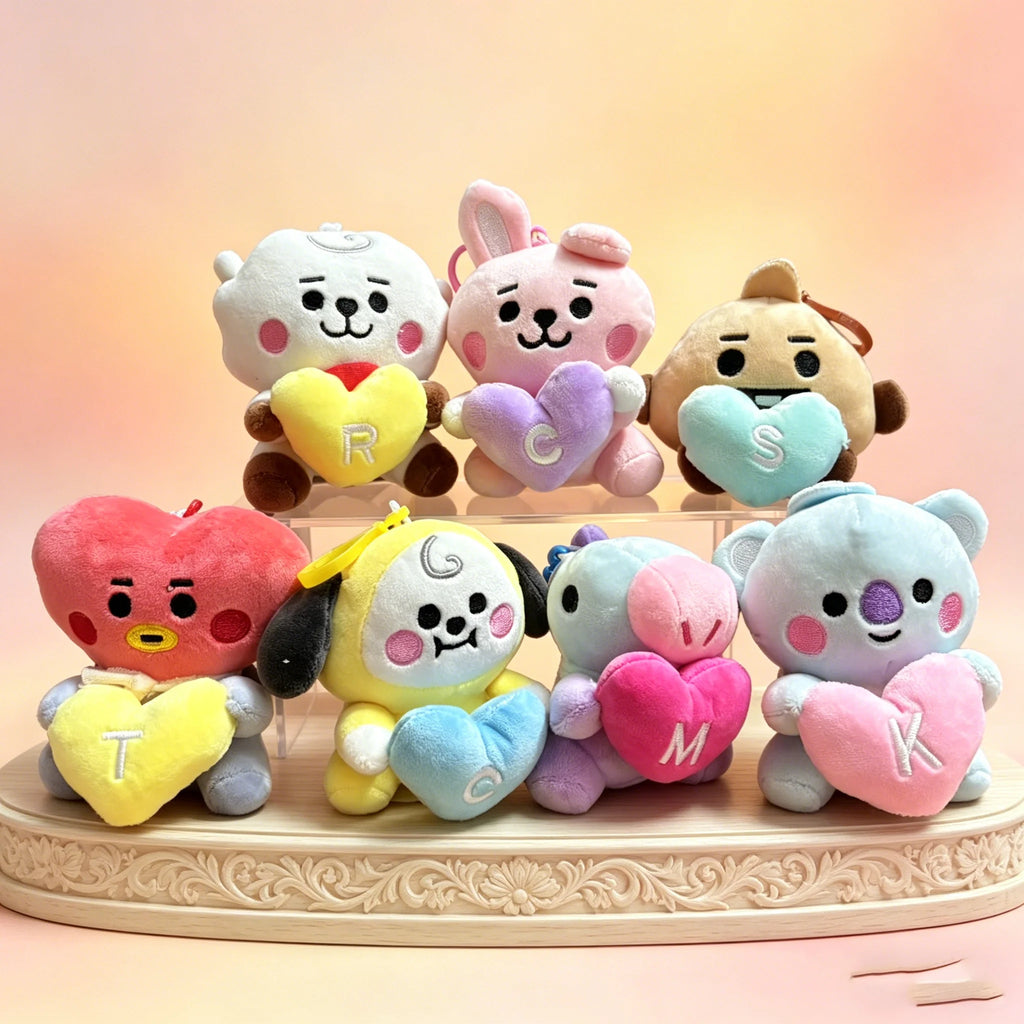 Hot B-T-21 Plush Toy Tata Koay Shooky Mang Cooky Cartoon Animal Backpack Key Mobile Phone Pendant Office Toys Friend Gift