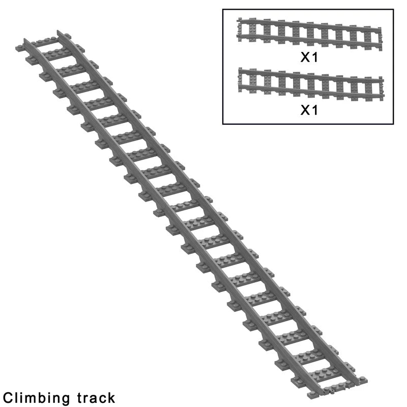 Flexible Train Track Building Blocks – Curved & Straight Rail Set