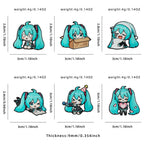 6pcs Kawaii Chibi Enamel Pin Set Multi-Pose Vocaloid Anime Brooches, Aesthetic Metal Lapel Badges for Backpack Perfect Gift