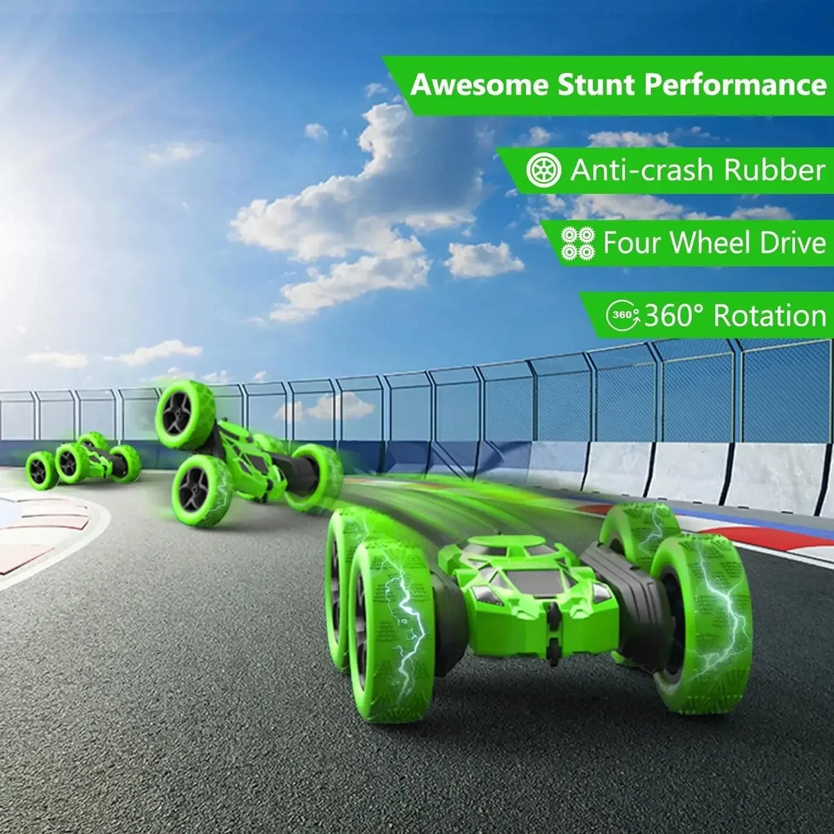 RC Stunt Car for Kids Double-Sided Flip 360° Rotation