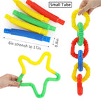 Pop Tubes Fidget Toy – Colorful Stretchy Sensory Tubes Set