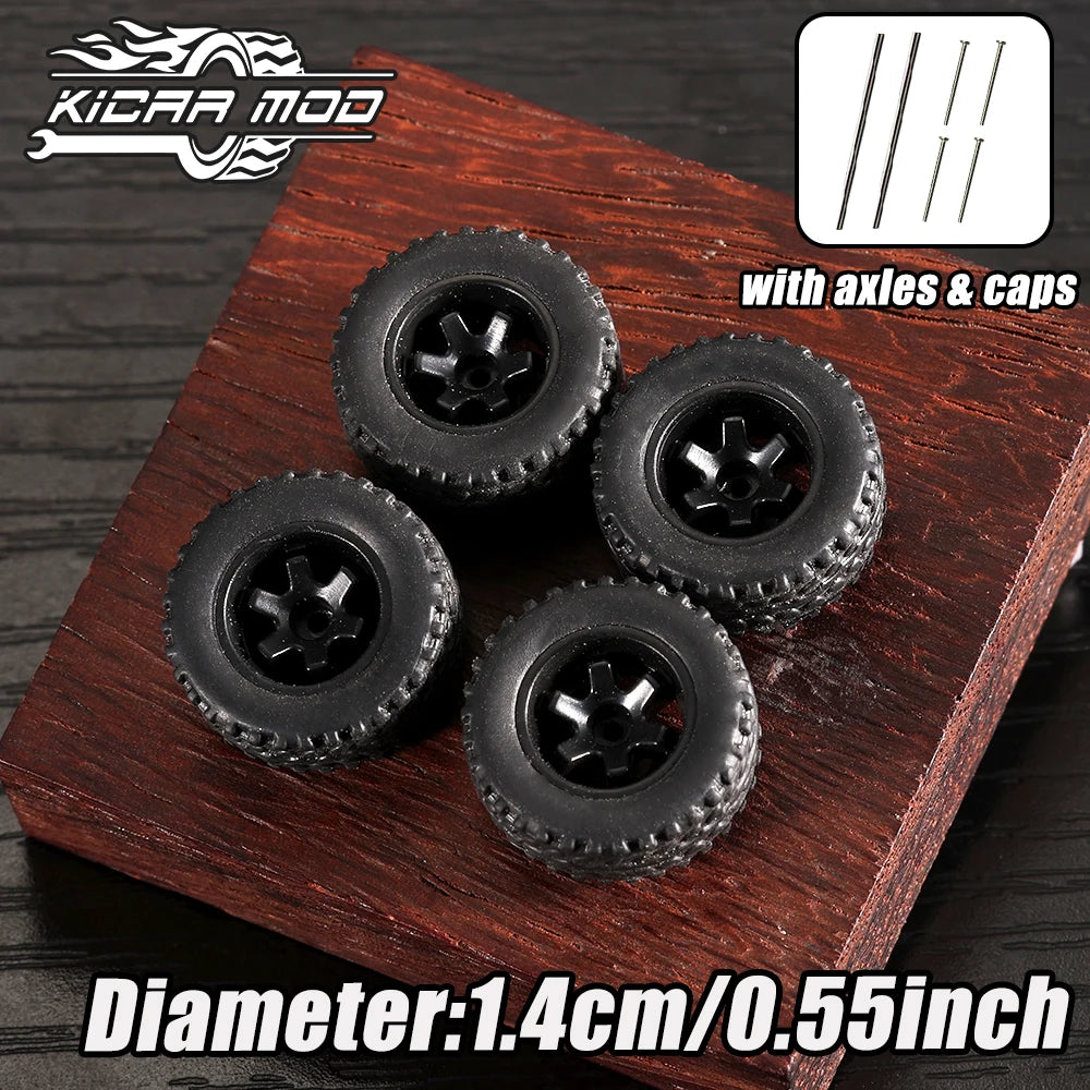 1:64 Model Car Wheels – Off-Road Rivet Tire Set