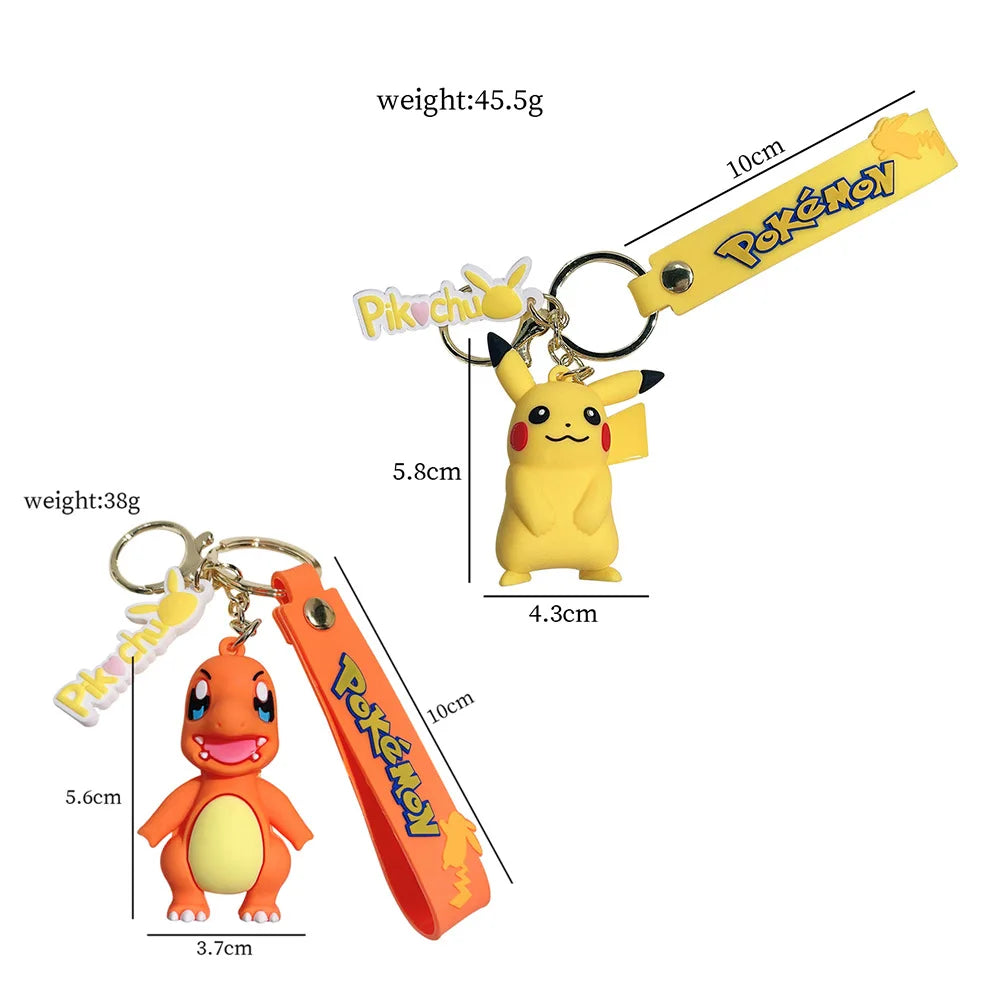 Pikachu Keychain Cute Silicone Character Bag Pendant