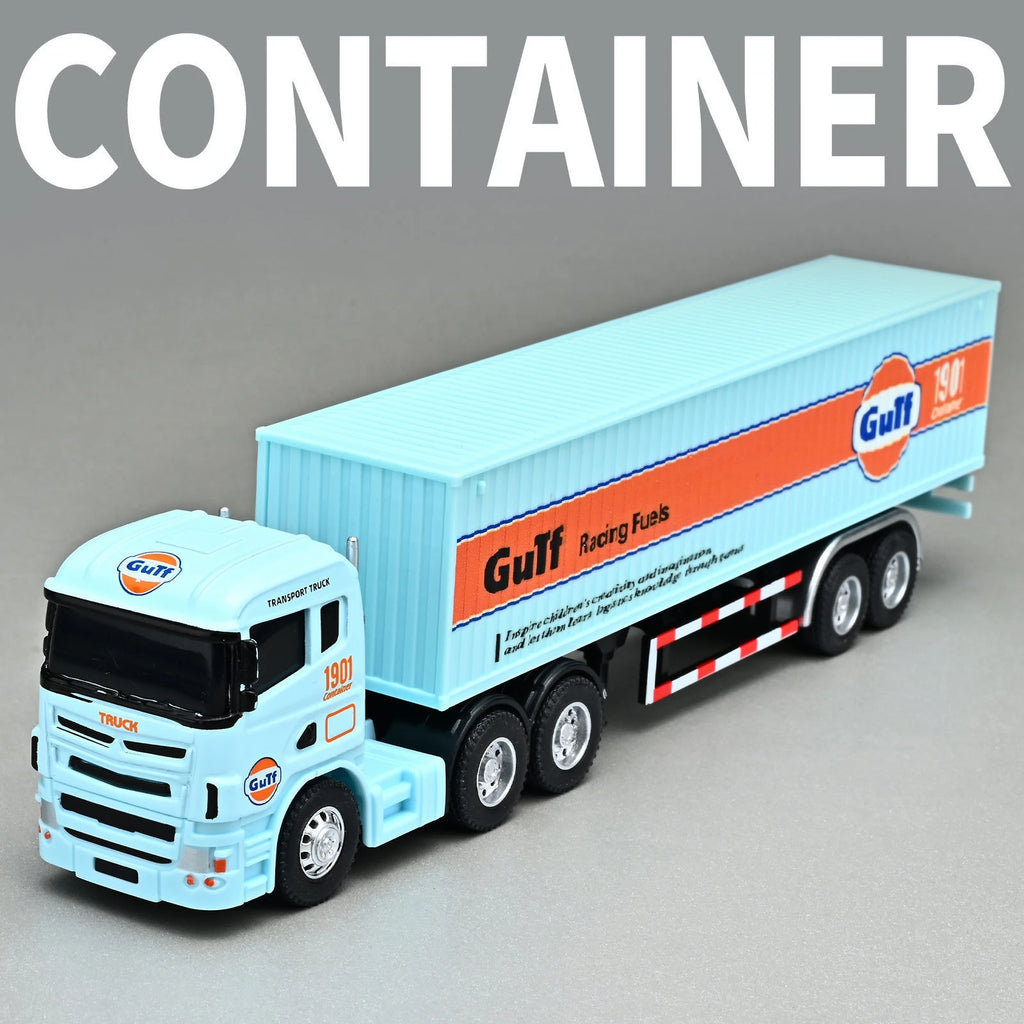 1:64 Diecast Truck Model – Alloy Container Vehicle Collectible