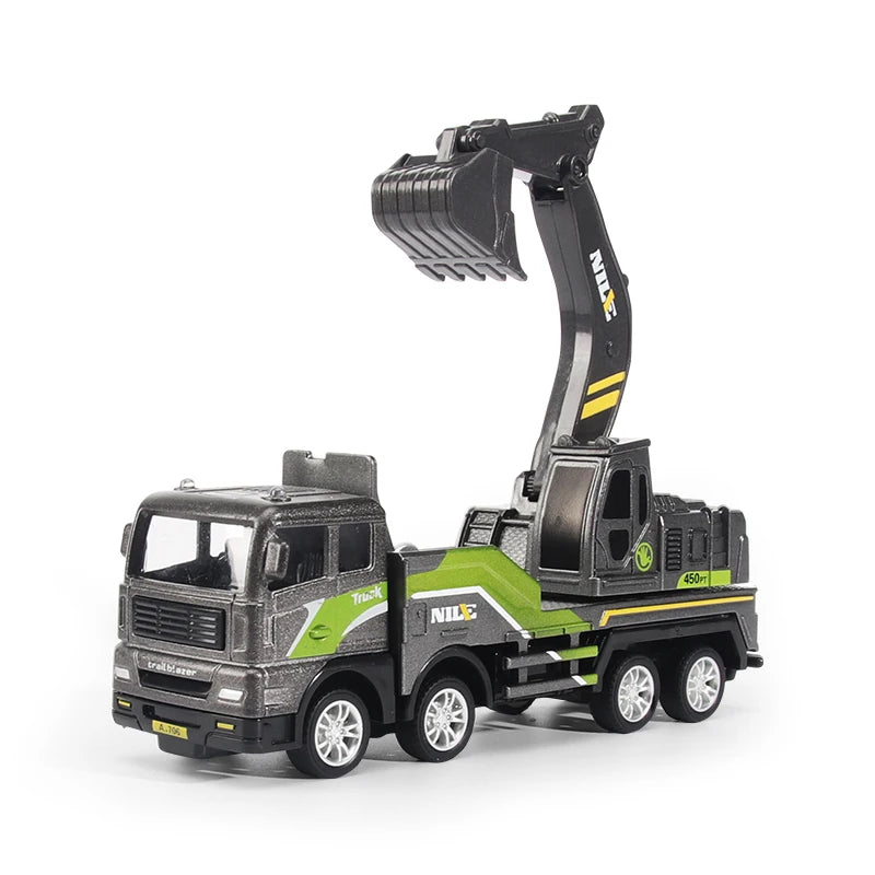 1/50 Model Car Bulldozer Truck Excavator Crane Forklift Construction Engineering Vehicle Toys for Boys Children Educational Toys