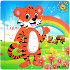 Wooden 3D Puzzle – Cartoon Animal Jigsaw Toy for Kids