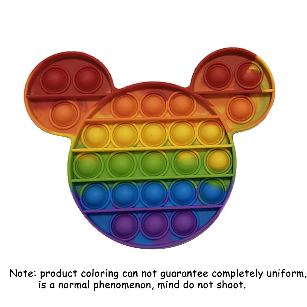 Push Pop Fidget Toy – Rainbow Bubble Sensory Stress Relief Game