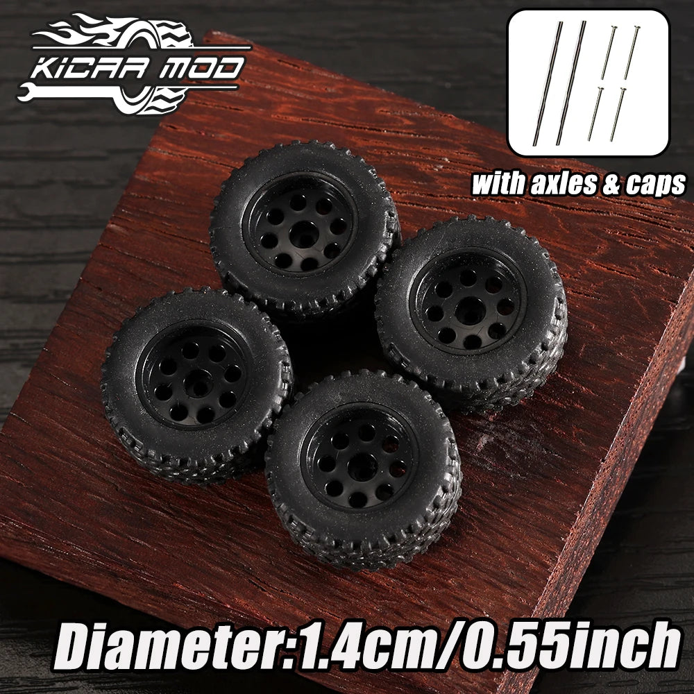 1:64 Model Car Wheels – Off-Road Rivet Tire Set