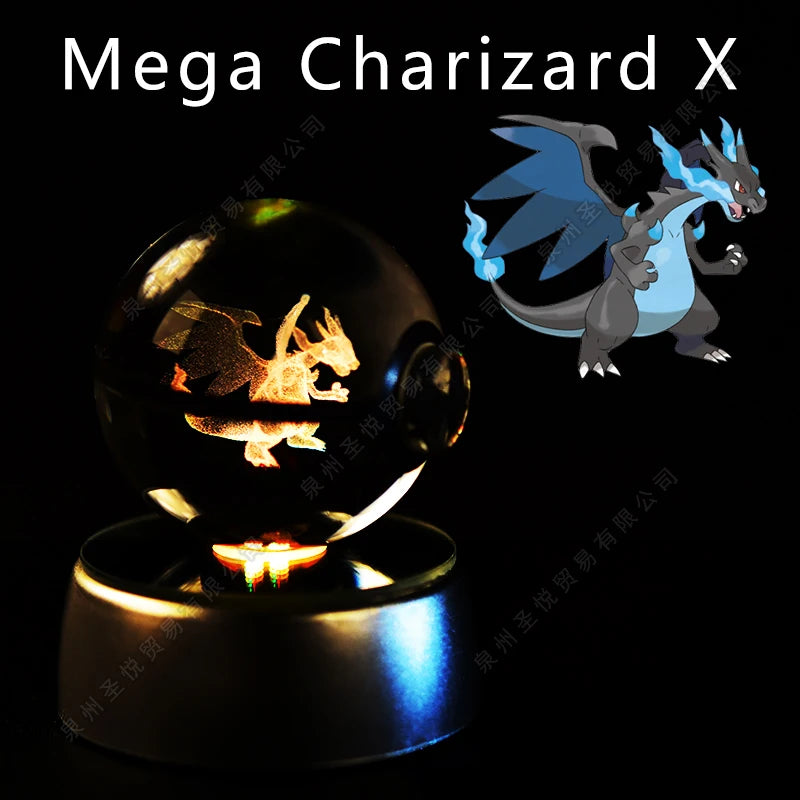 3D Crystal Ball Night Light – LED Glass Decorative Lamp