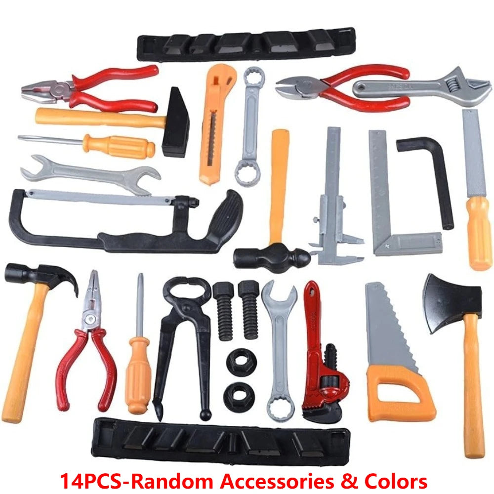Kids Toys Simulation Repair Tools Set for Boy Safe Plastic Children Maintenance Tools Screwdriver Hammer Tongs Pretend Play Toy