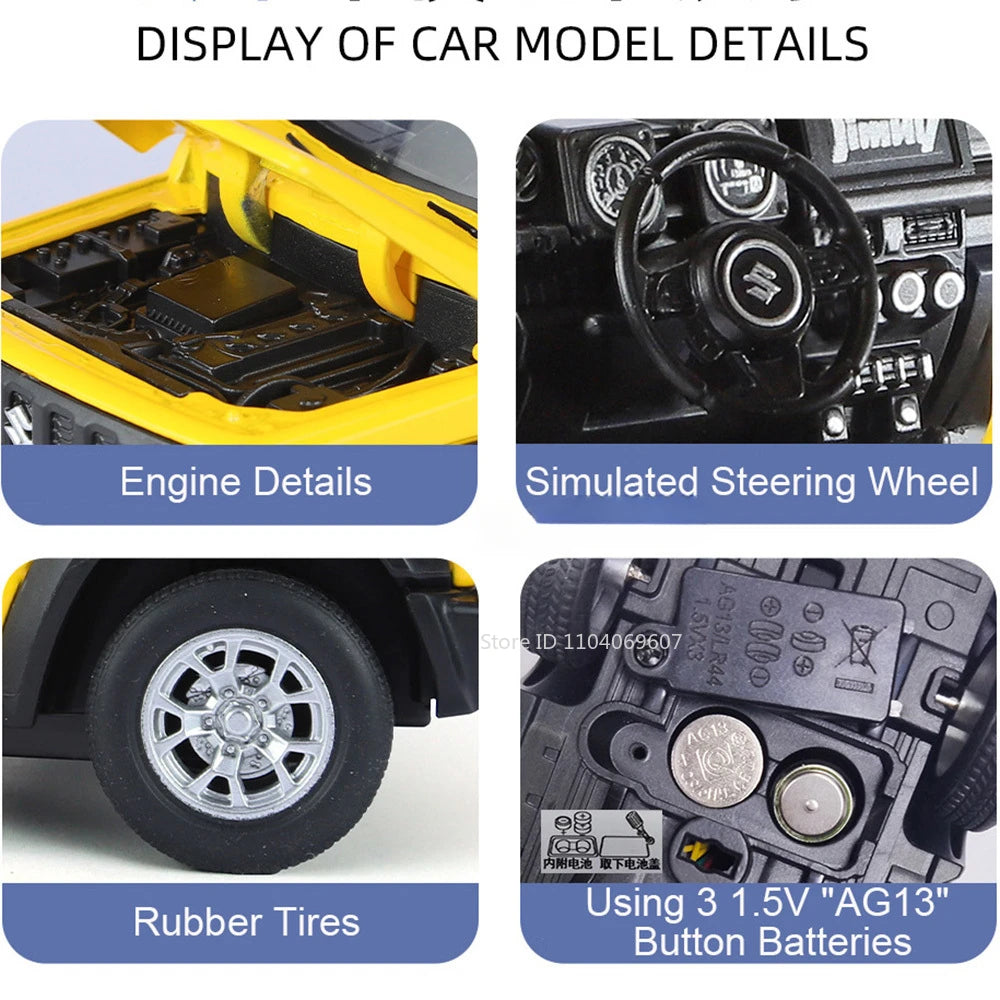 1:24 Diecast SUV Model – Alloy Pull Back Car with Lights