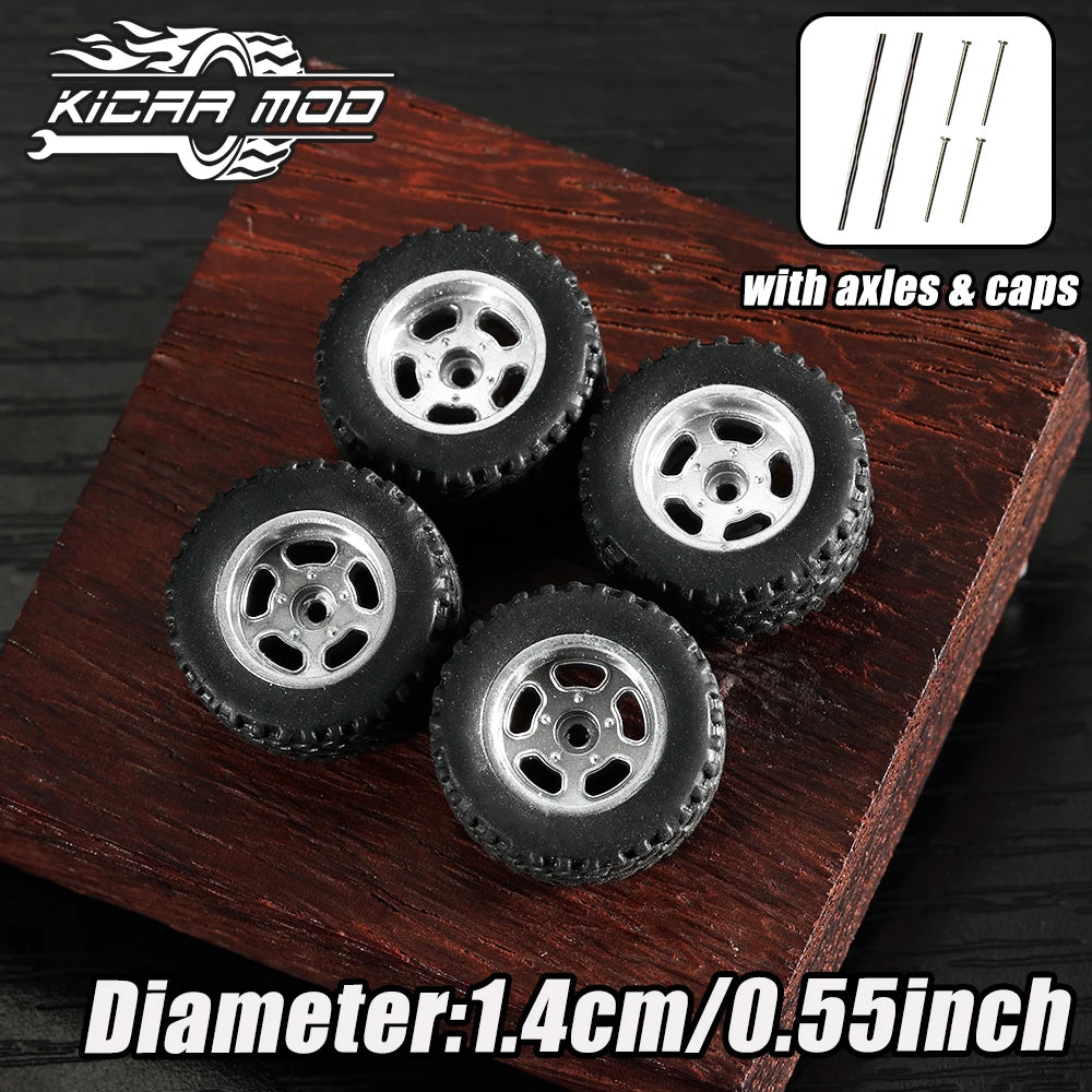 1:64 Model Car Wheels – Off-Road Rivet Tire Set